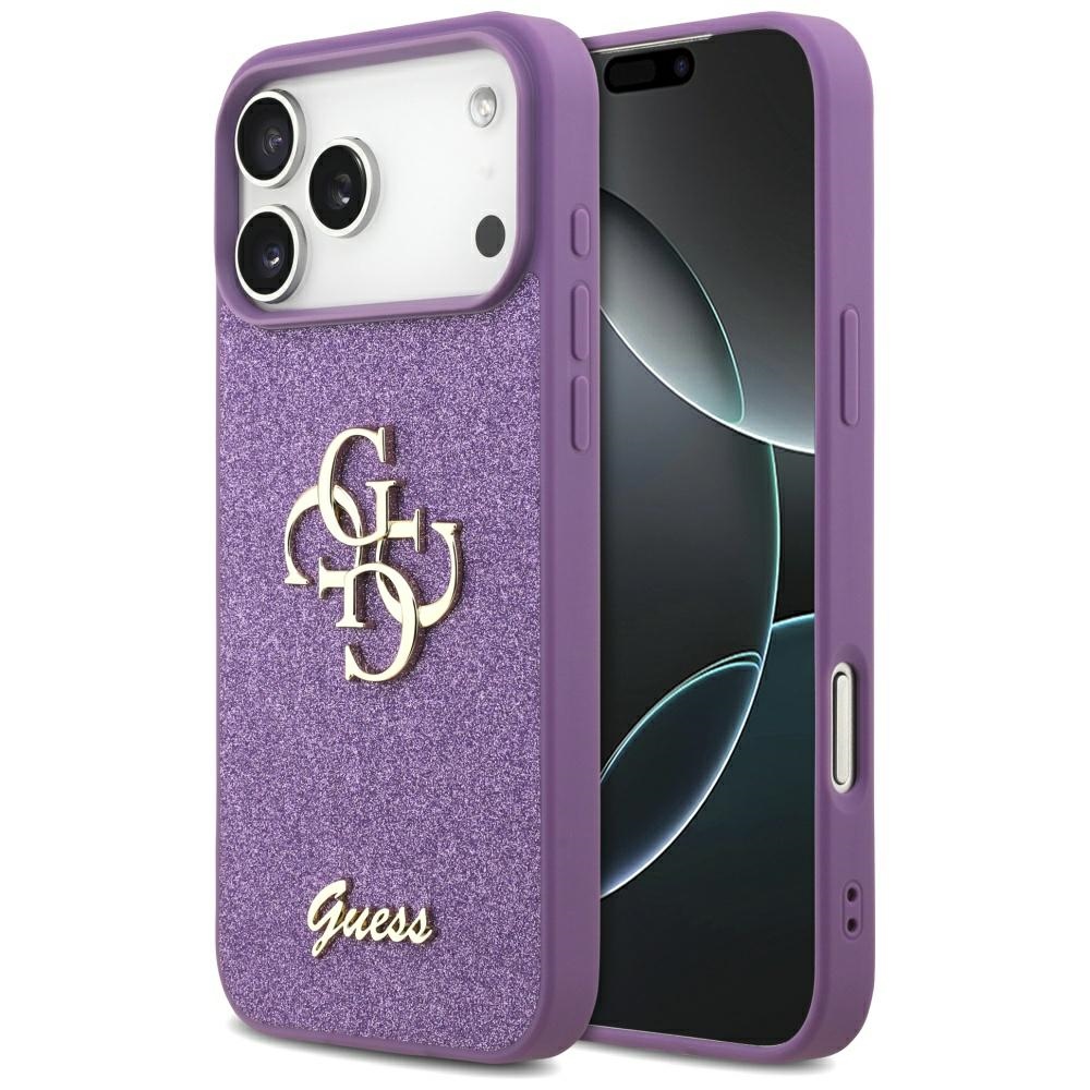 Guess Fixed Glitter Big 4G case for iPhone 17 Pro Max - purple