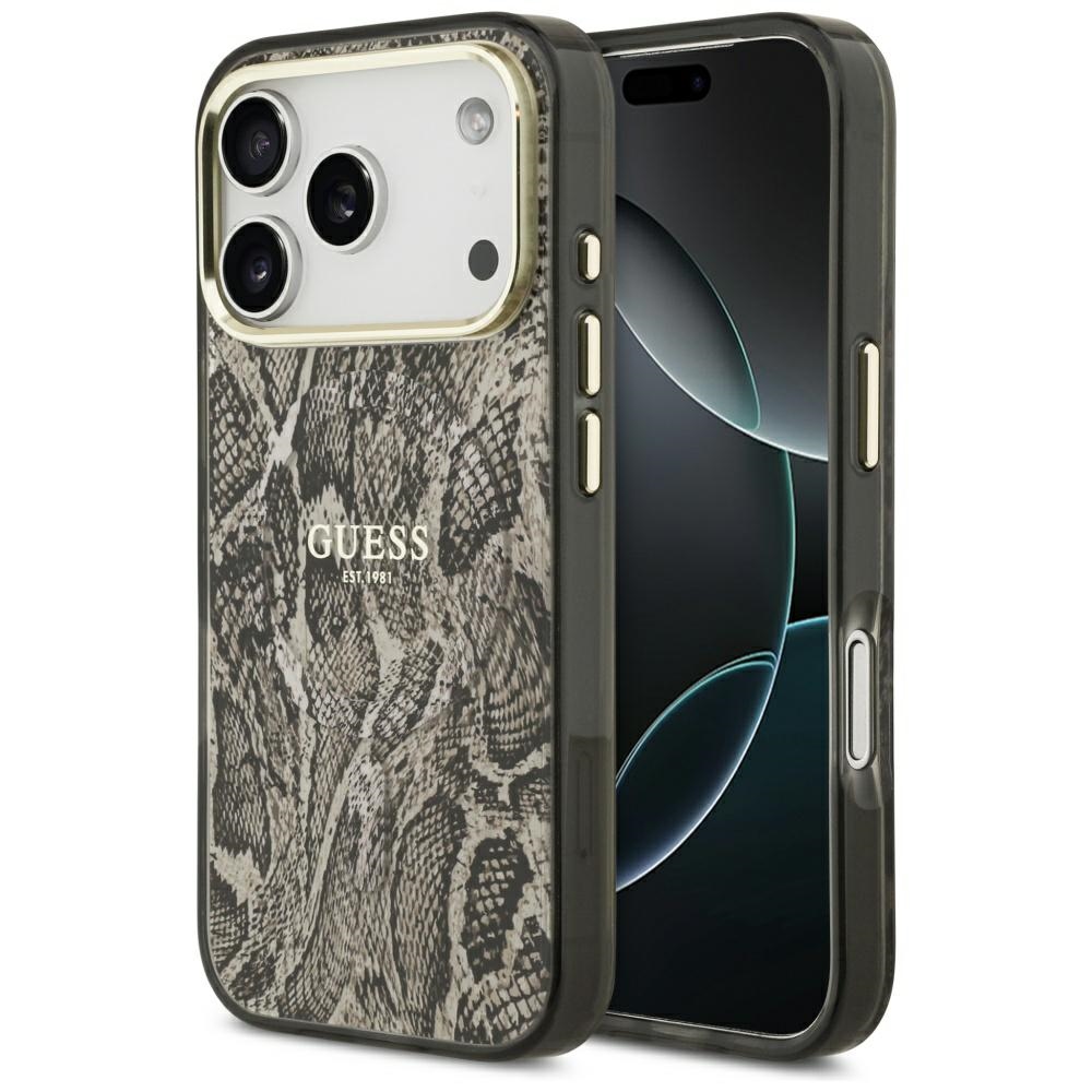 Guess Python Pattern Magnētiskais apvalks iPhone 17 Pro Max (m) - brūns