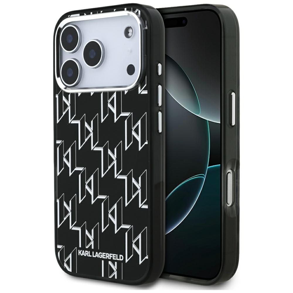 Karl Lagerfeld IML KL Monogramma Magnētiskais apvalks iPhone 17 Pro - melns
