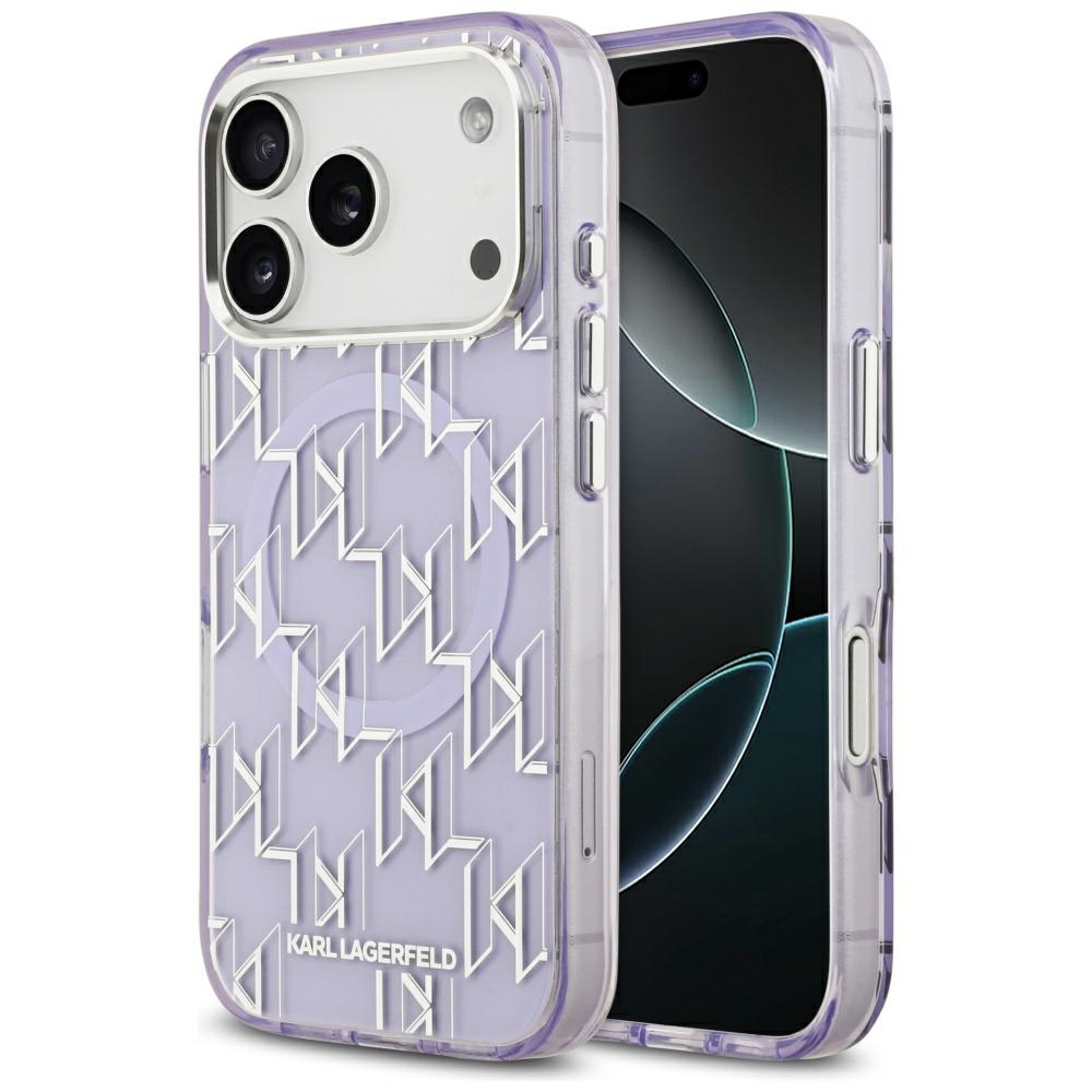Karl Lagerfeld IML KL Monogramma Magnētiskais apvalks iPhone 17 Pro - violets