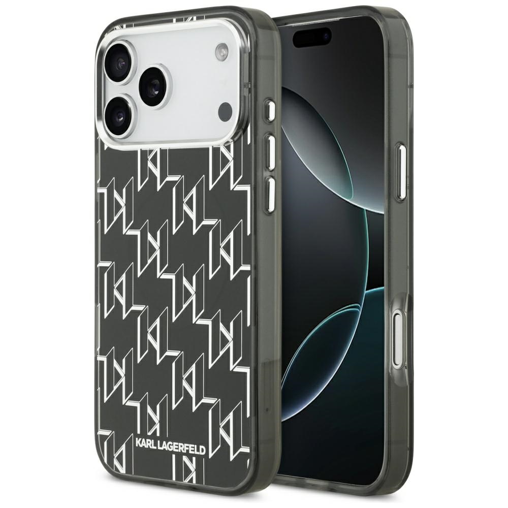 Karl Lagerfeld IML KL Monogramma Magnētiskais apvalks iPhone 17 Pro Max - melns
