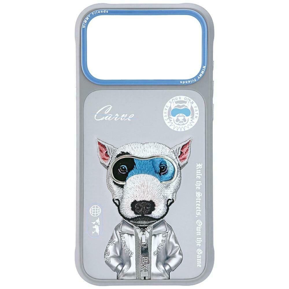 Nimmy Cool&Cute 2.0 nag viedtālruņa apvalks iPhone 17 Pro Max - pelēks