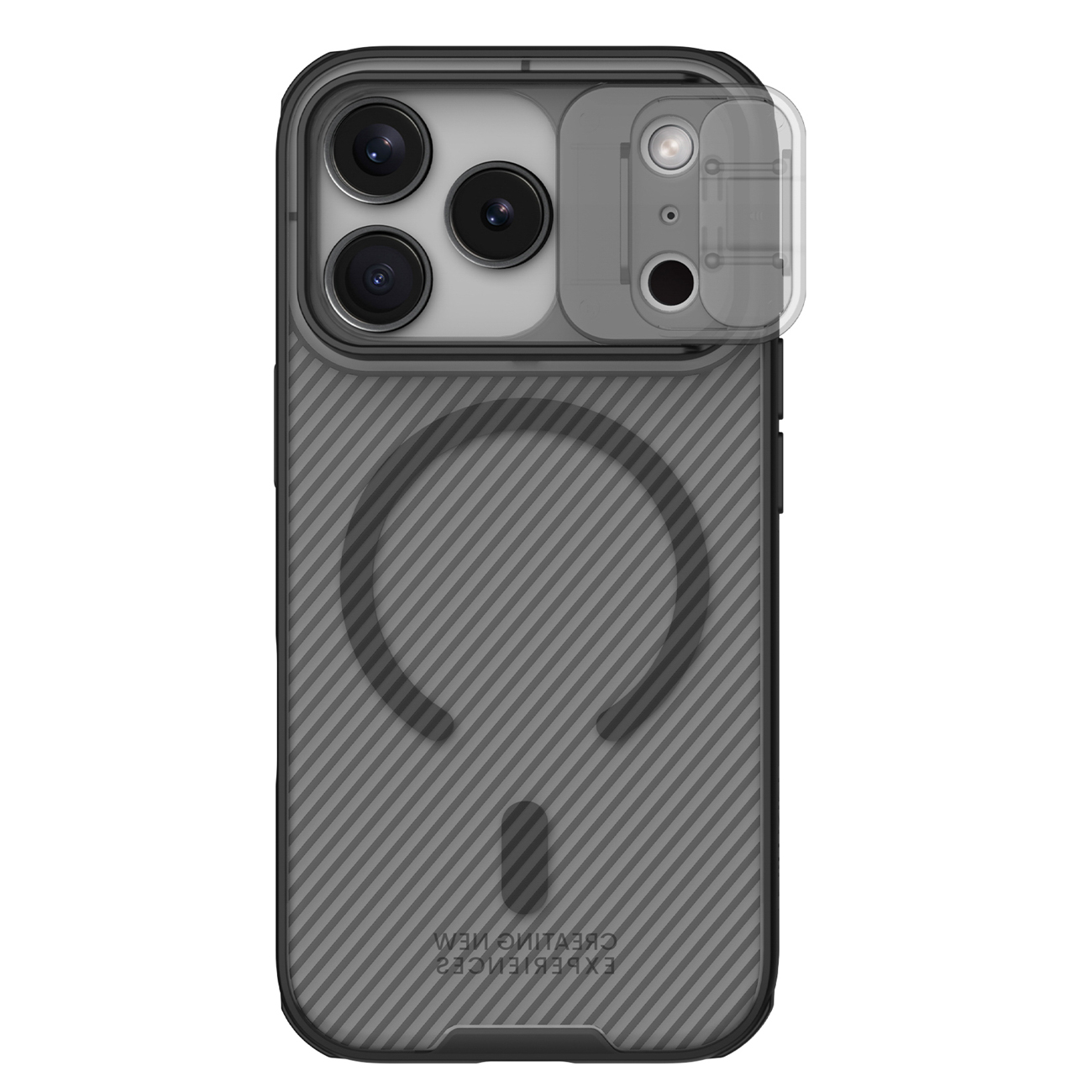 Nillkin CamShield Pro MagSafe saderīgs apvalks iPhone 17 Pro Max - caurspīdīgs, melns