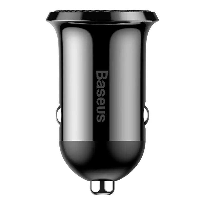 Baseus Grain Pro automašīnas lādētājs 2x USB 4.8 A melns (CCALLP-01)