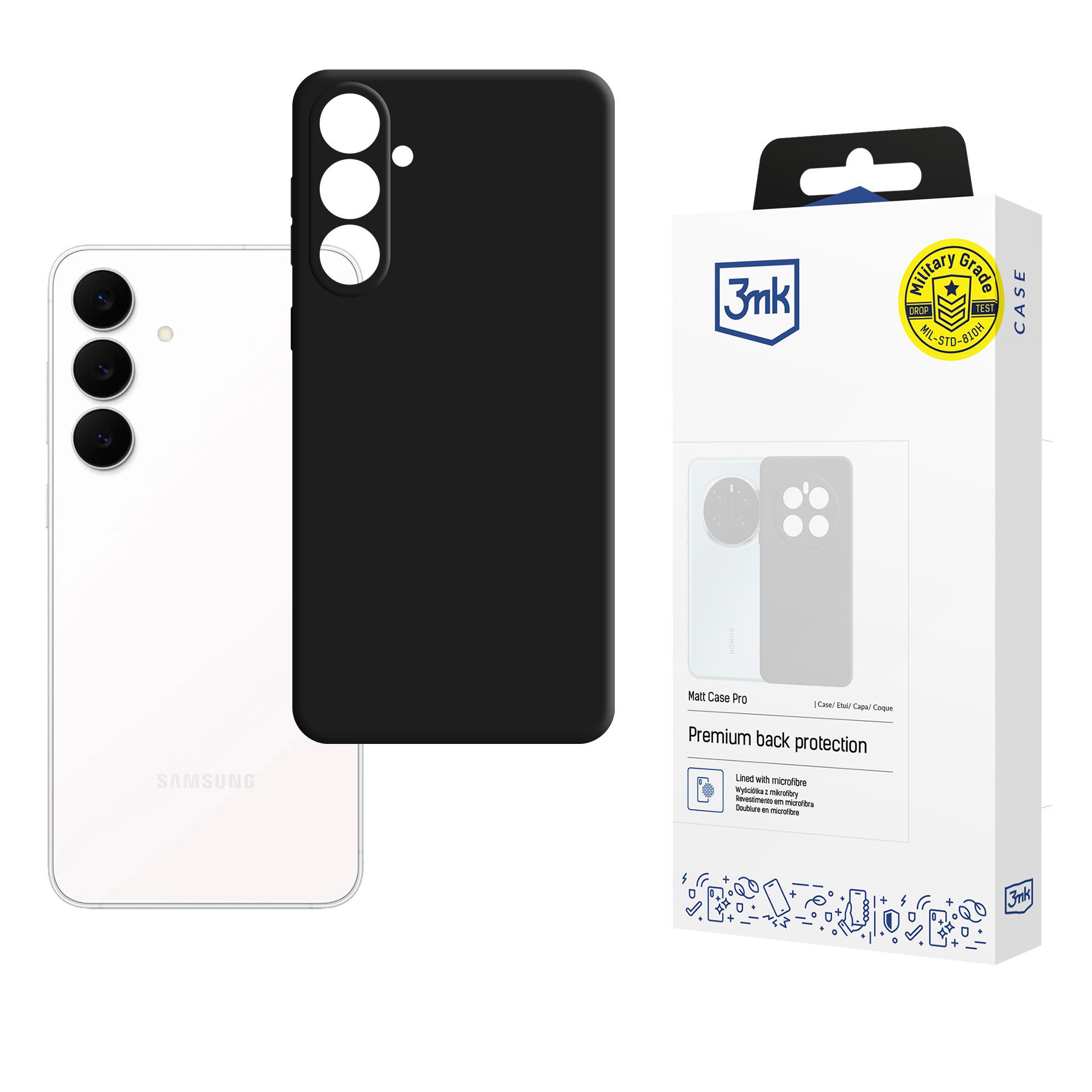 3mk Matt Case Pro korpuss Samsung Galaxy S25 FE - matēts, melns