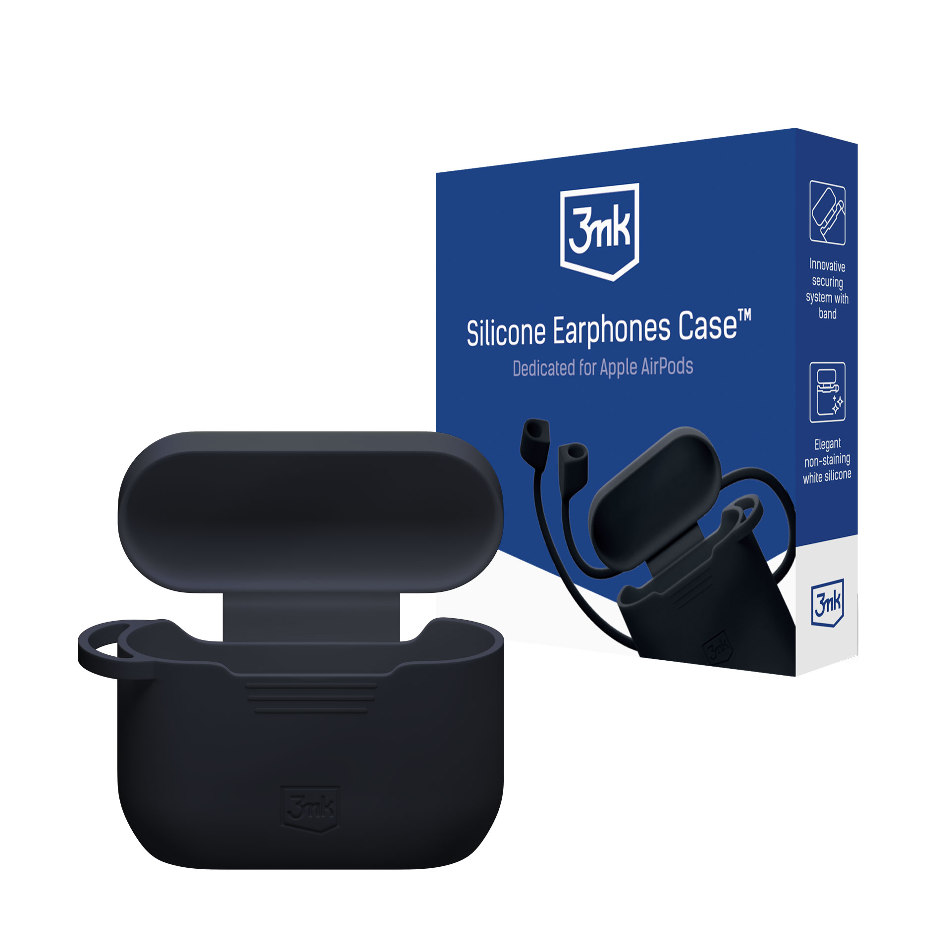 3mk silikona apvalks AirPods Pro 3 - melns