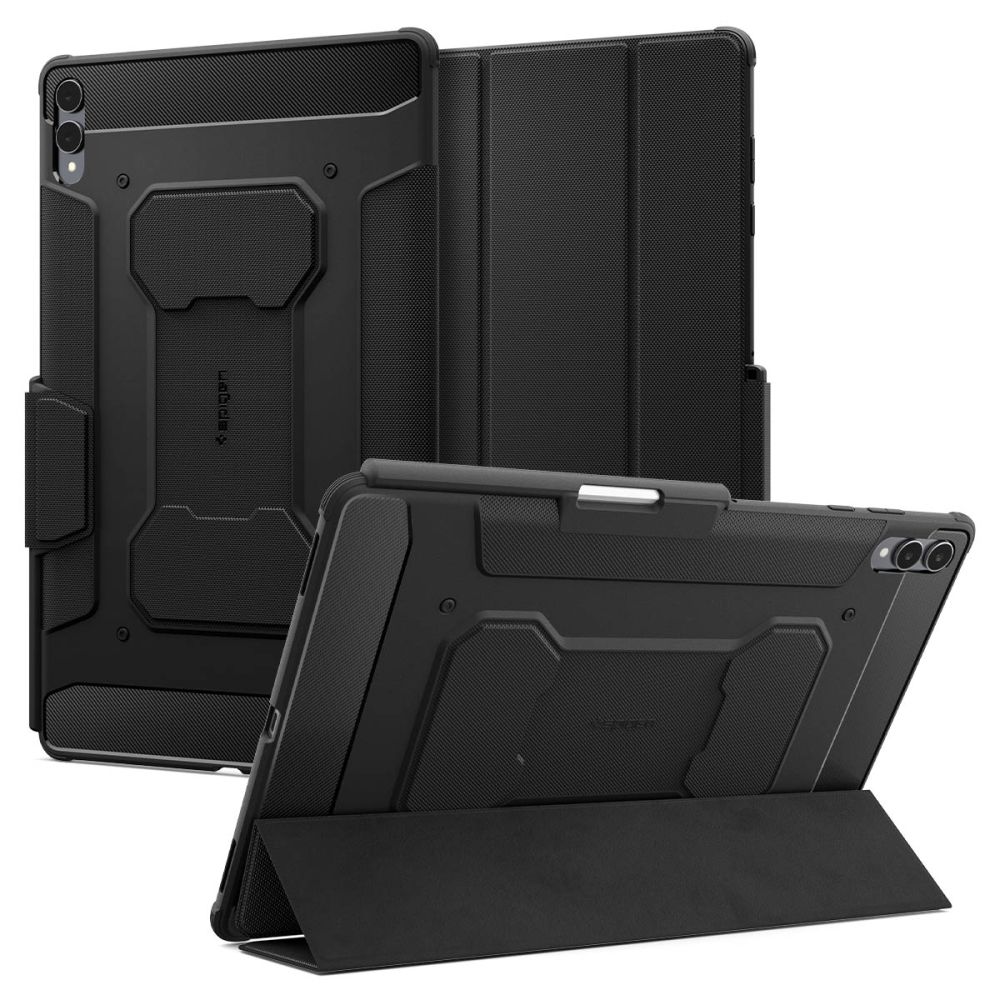 Spigen Rugged Armor „Pro“ apvalks Samsung Galaxy Tab S11 Ultra 14.6 planšetdatoram - melns
