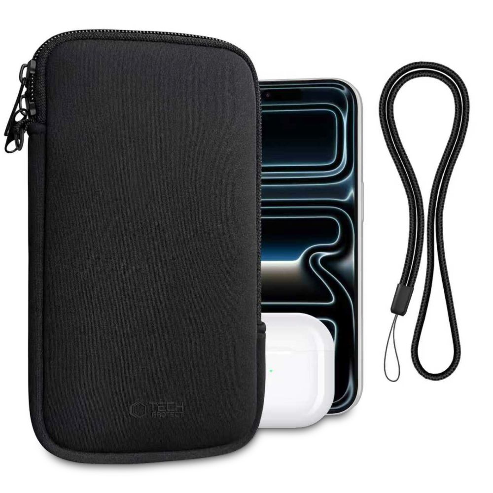 Tech-Protect SM70 viedtālruņa apvalks, paredzēts 6.0"–7.2" viedtālruņiem – melns