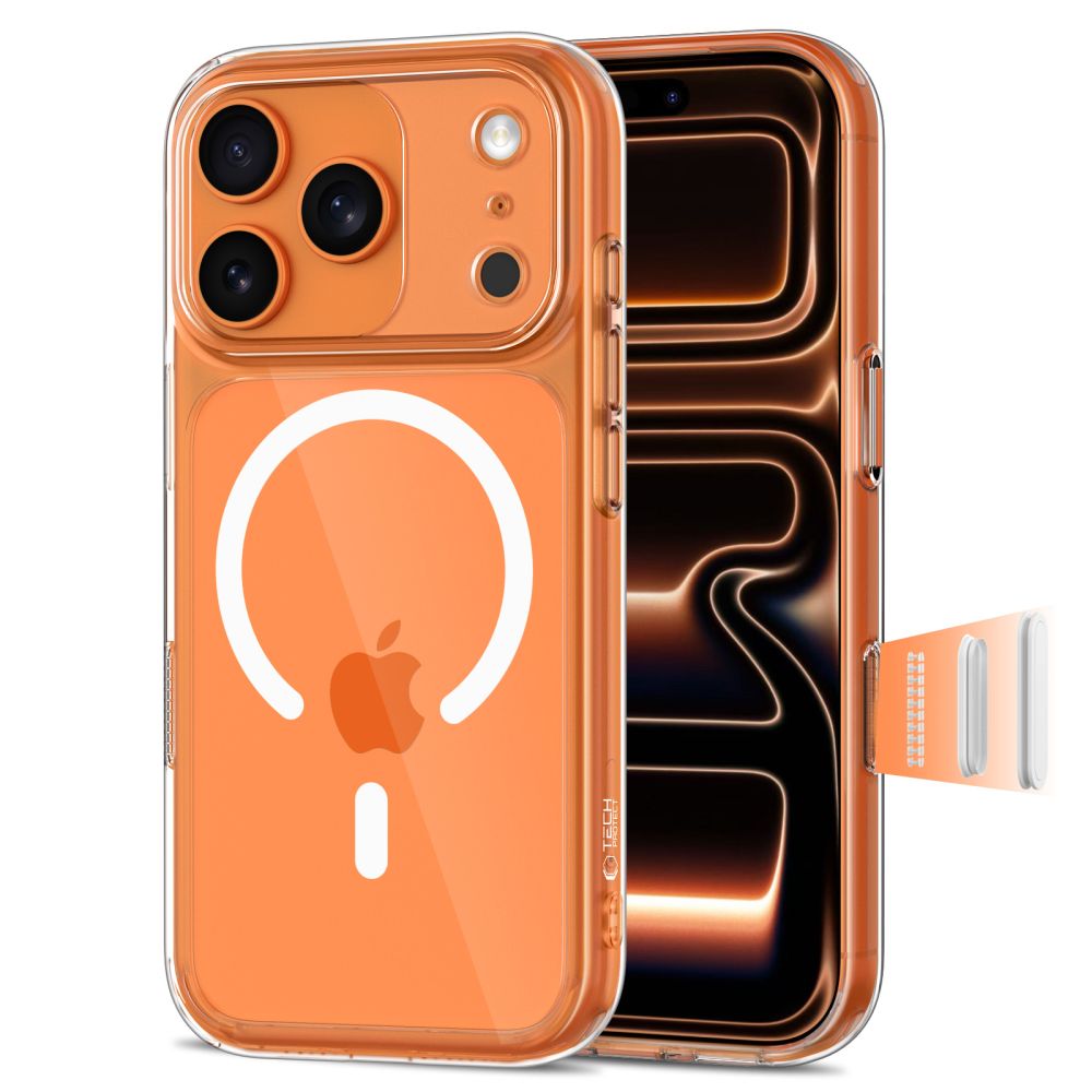 Tech-Protect Magpeak MagSafe CC viedtālruņa apvalks iPhone 17 Pro - caurspīdīgs