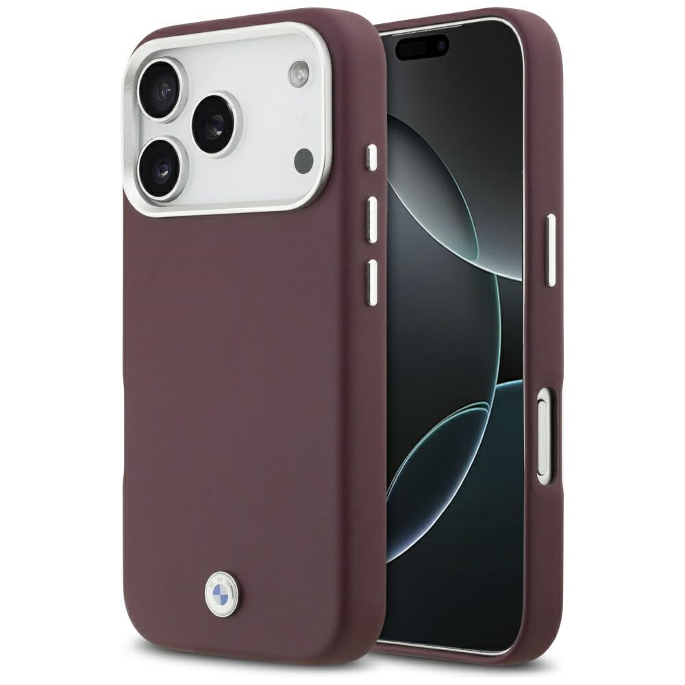 Чехол BMW Sign Full Wrapped Metal MagSafe для iPhone 17 Pro (красный)