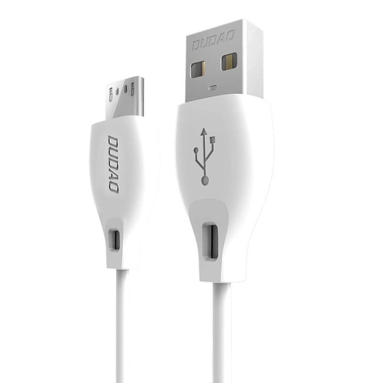 Dudao L4M USB-A - MicroUSB 2.4 A Kabelis 1m - Balts