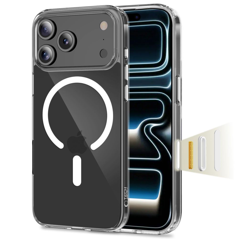 Tech-Protect Flexair Hybrid CC MagSafe maciņš iPhone 17 Pro caurspīdīgs