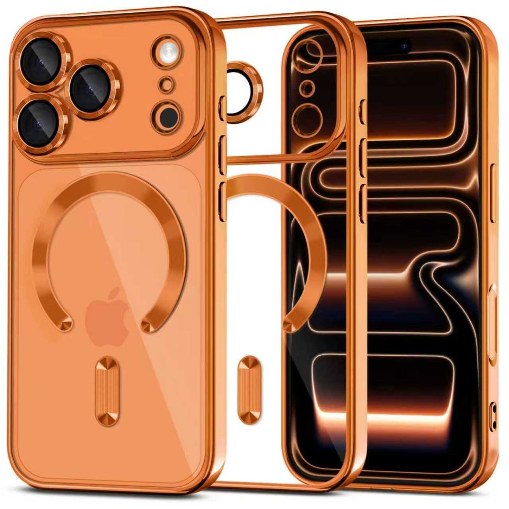Tech-Protect MagFlex MagSafe maciņš iPhone 17 Pro caurspīdīgs oranžs