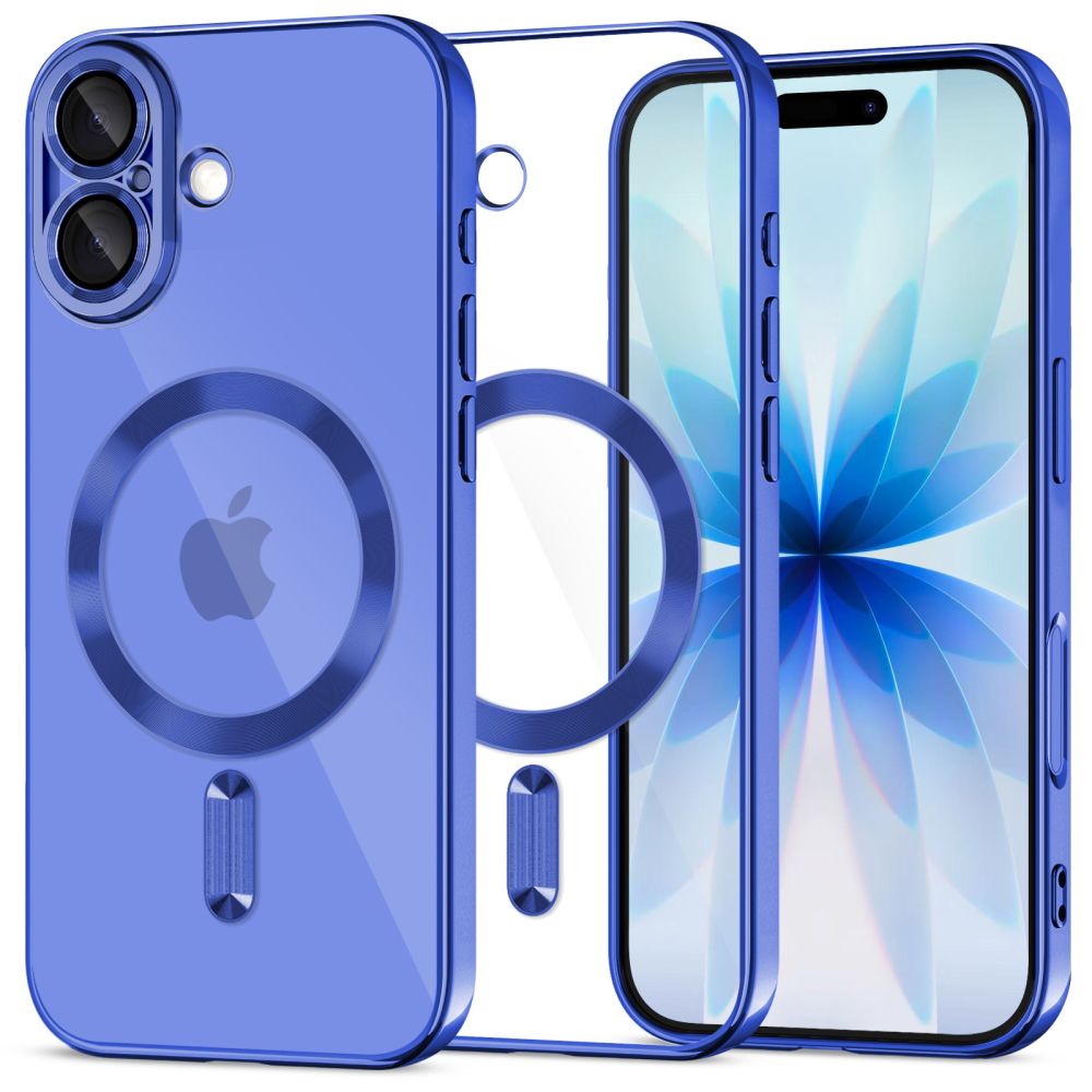 Tech-Protect MagFlex MagSafe maciņš iPhone 17 caurspīdīgs tumši zils