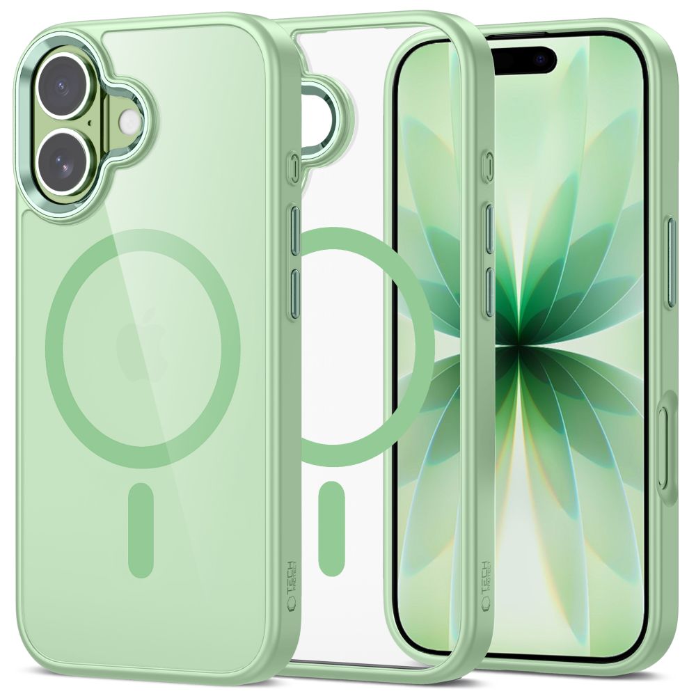 Tech-Protect MagMat MagSafe maciņš iPhone 17 caurspīdīgs zaļš