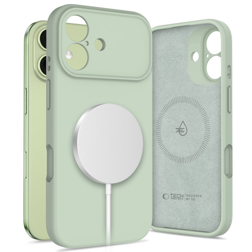 Tech-Protect silikona MagSafe maciņš iPhone 17 zaļš