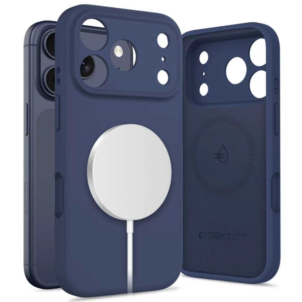Tech-Protect Silicone MagSafe macins priekš iPhone 17 Pro - Tumši zils