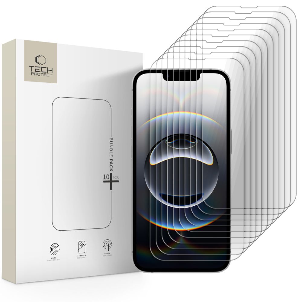 Tech-Protect rudita stikla komplekts 10 gab. priekš iPhone 13 / 13 Pro / 14 / 16E