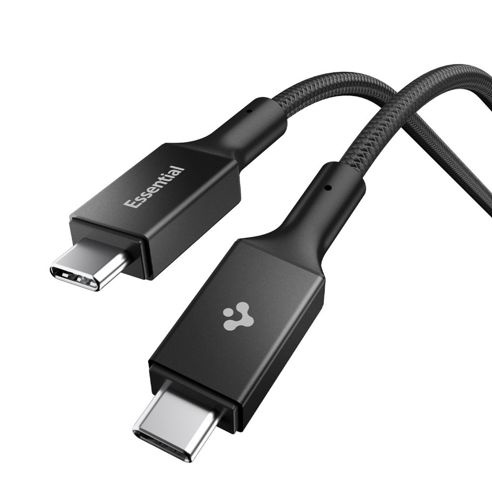 Spigen EB10010CC 100W 100 cm kabelis - Melns