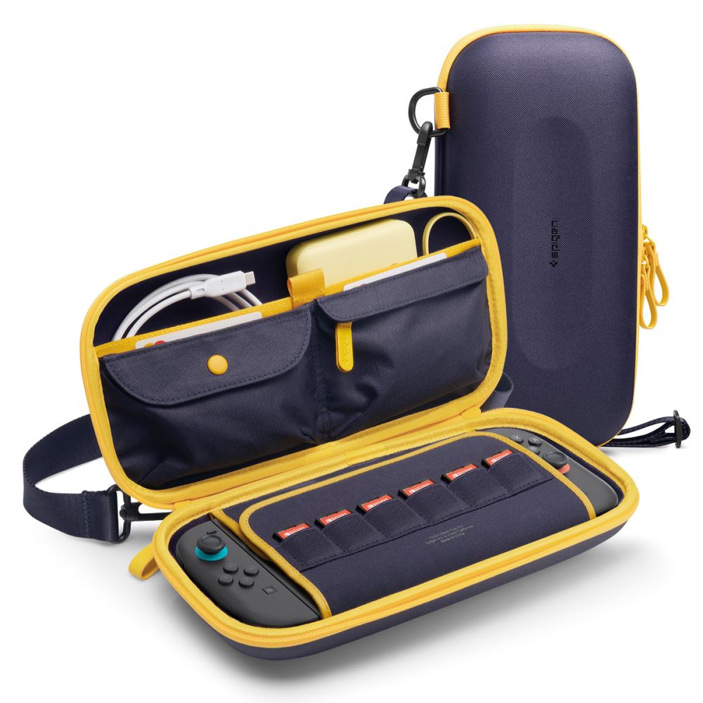 Spigen Nano Pop Pro macins priekš Nintendo Switch 2 - Tumši zils un dzeltens