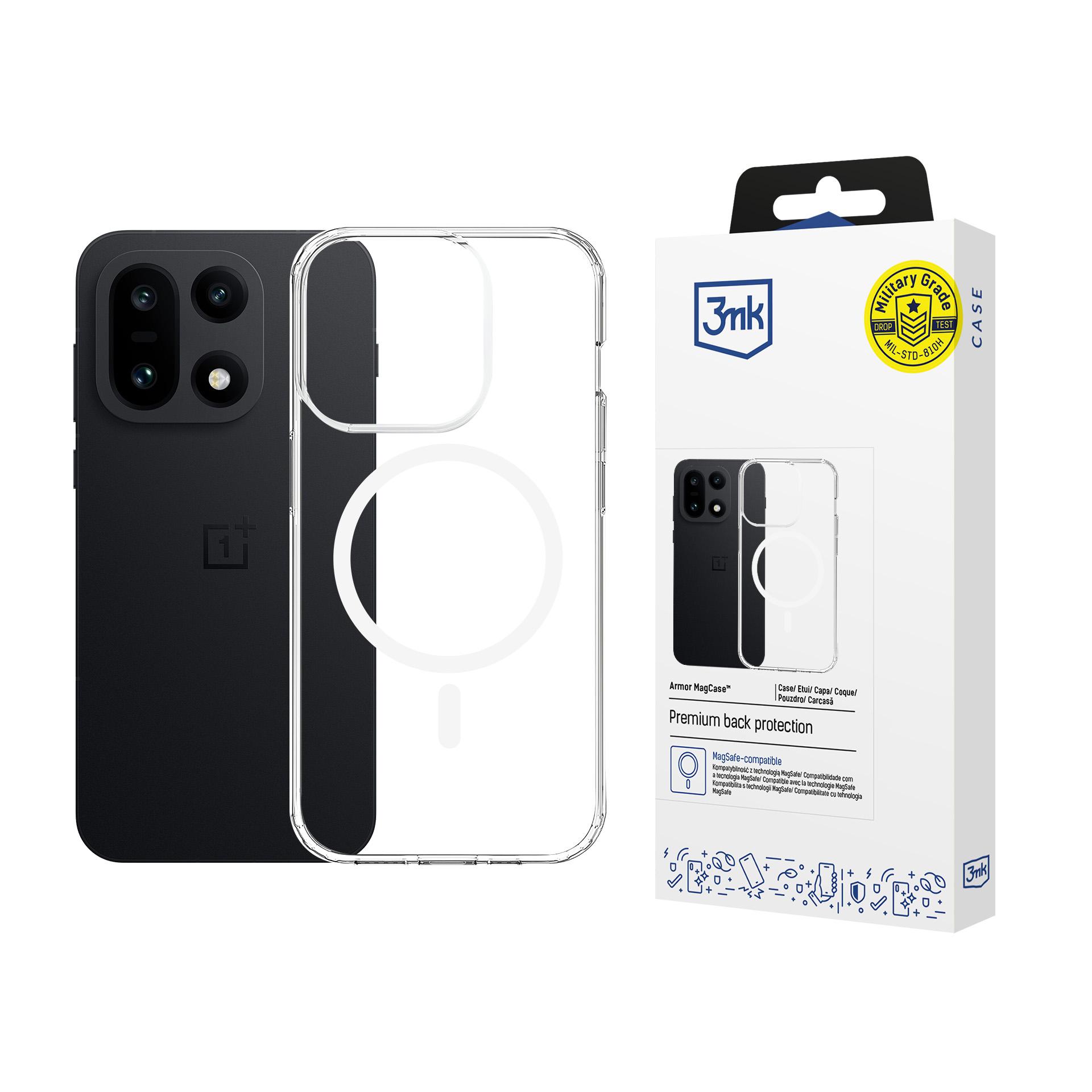 3mk Armor MagCase for OnePlus 15 5G - caurspīdīgs