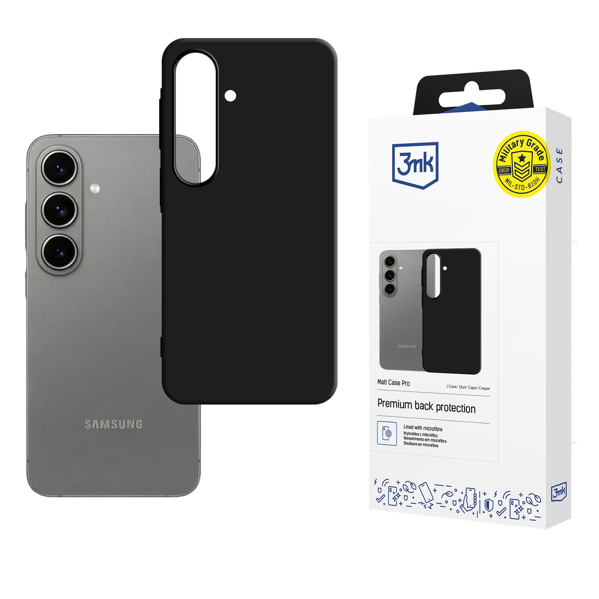 3mk Matt Case Pro maciņš priekš Samsung Galaxy A57, matēts melns