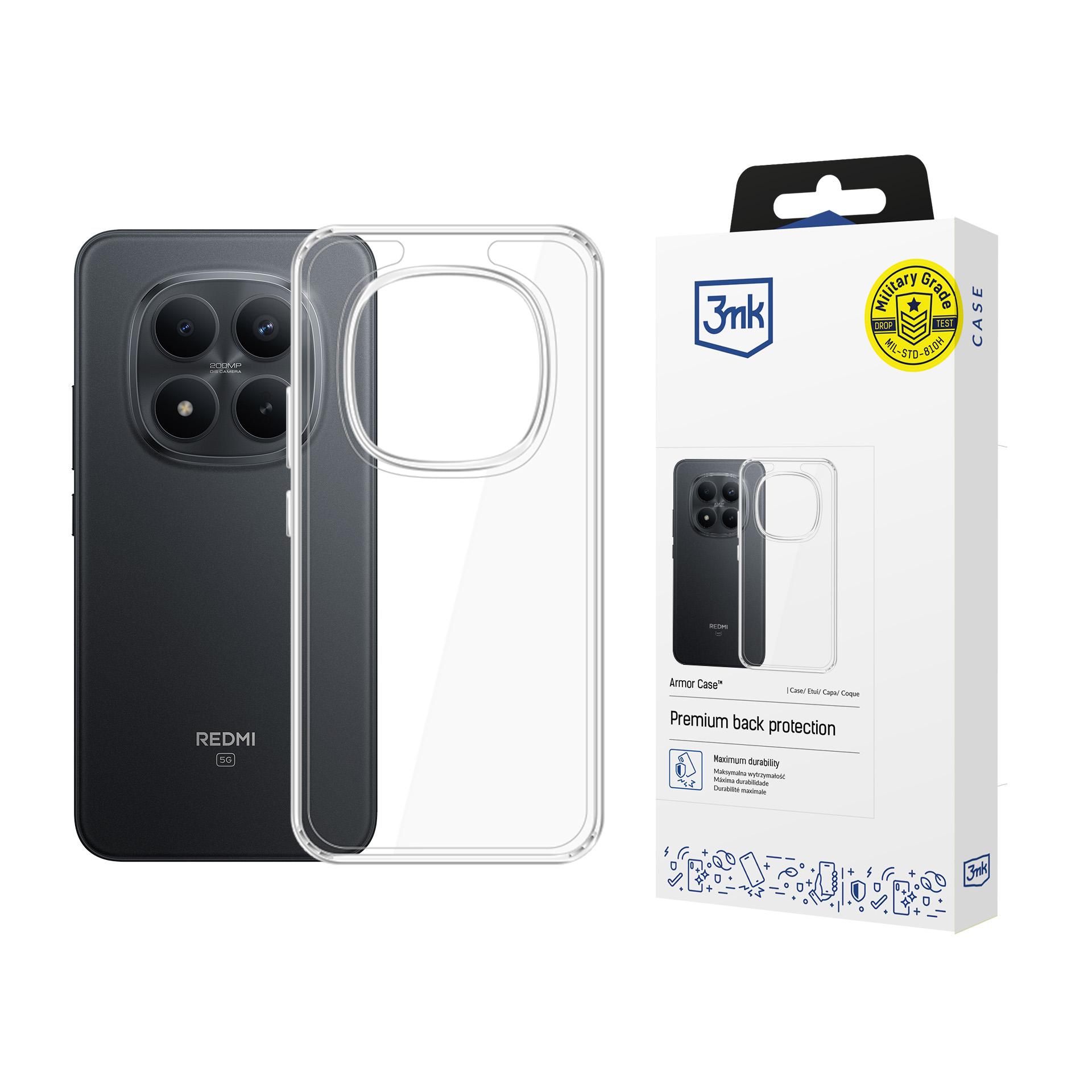 3mk Armor maciņš Xiaomi Redmi Note 15 Pro+ 5G, caurspīdīgs