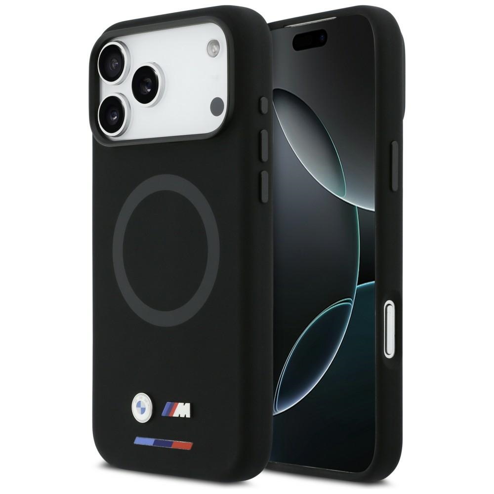 Силиконовый чехол BMW M Logo MagSafe для iPhone 17 Pro Max - чёрный
