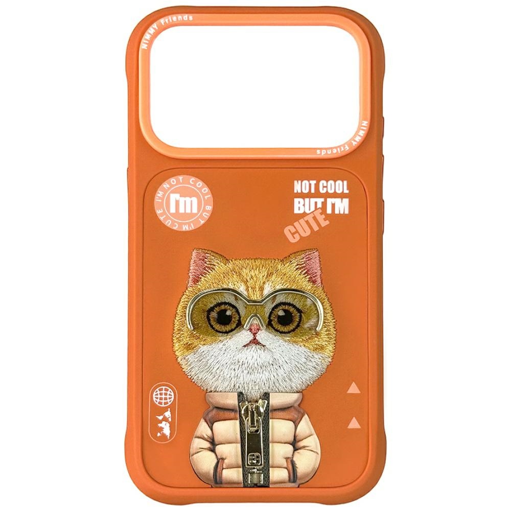 Чехол Nimmy Cool&Cute 2.0 Cat для iPhone 17 Pro Max - оранжевый