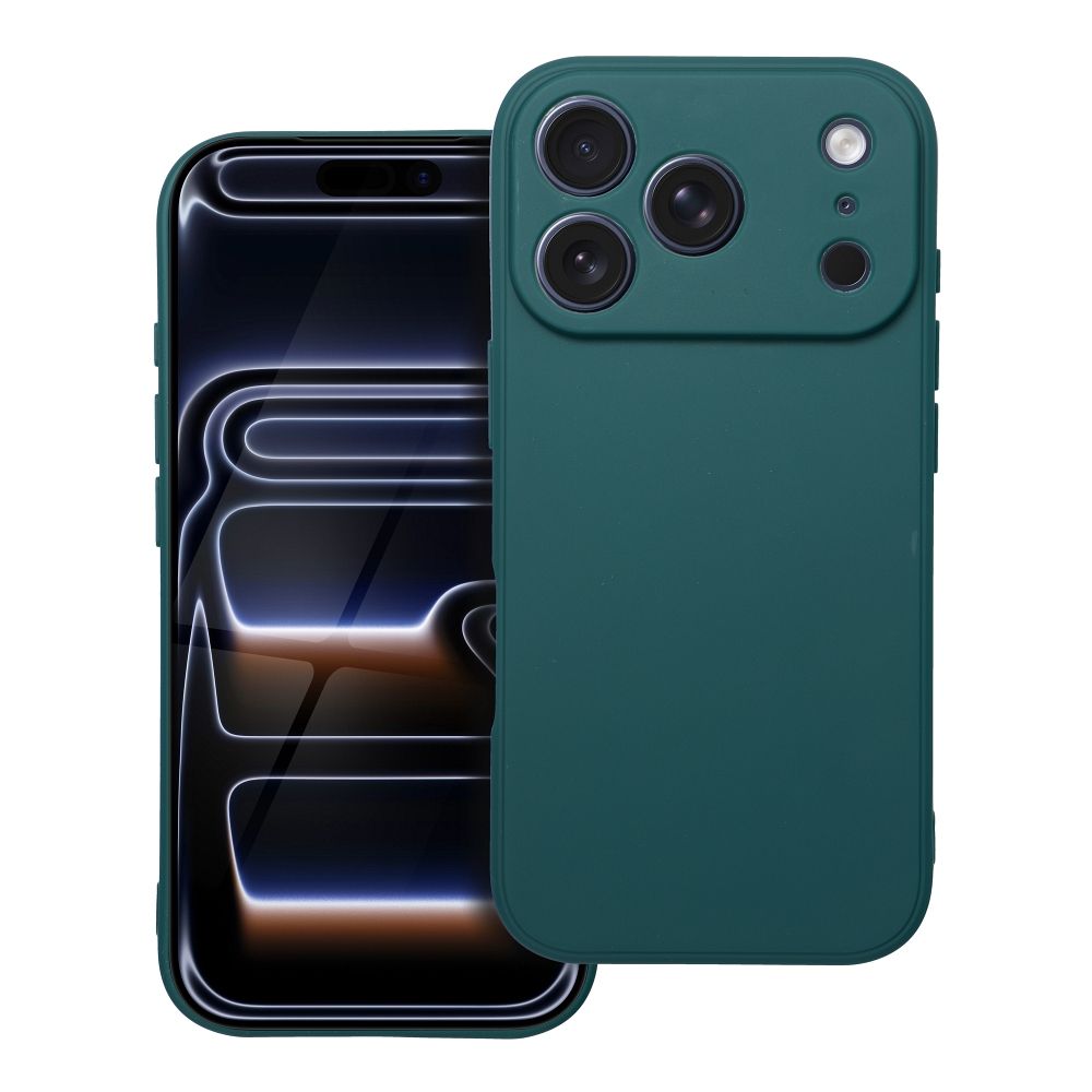 Matētais viedtālruņa apvalks (m) IPHONE 17 Pro - tumši zaļš