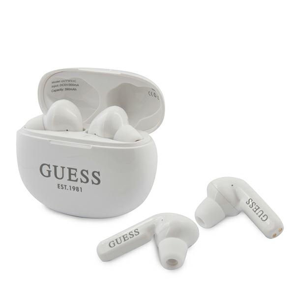 Guess GUTWS1CWHTWS Bluetooth bezvadu austiņas baltas