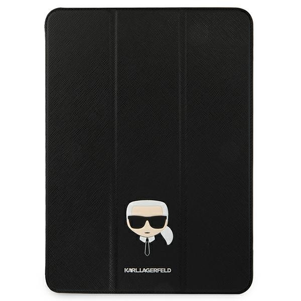 Karl Lagerfeld Saffiano Karl Head atvāžamais maciņš iPad Pro 11 collu melns