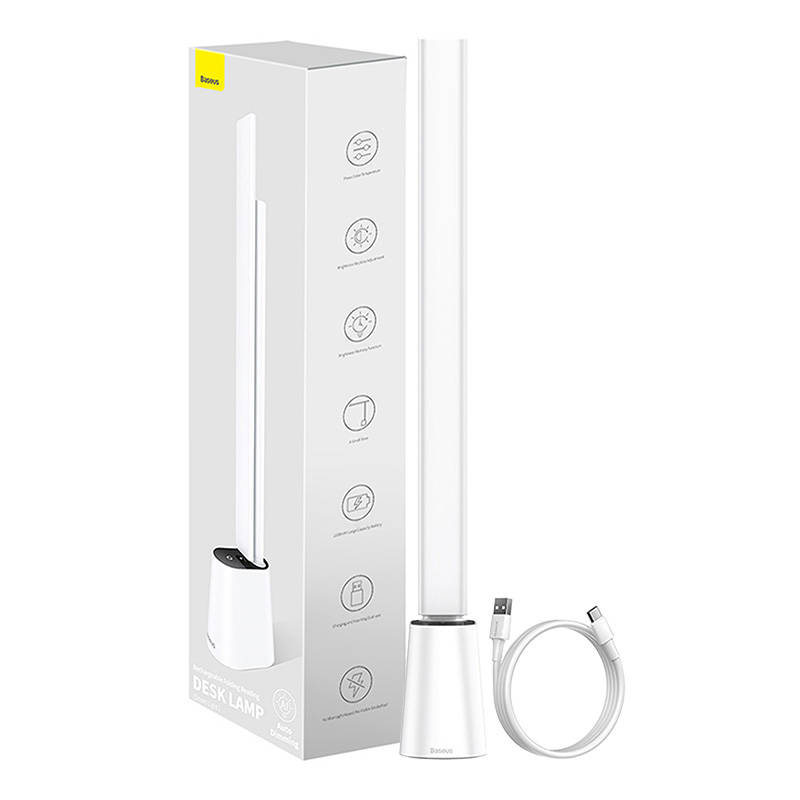 Baseus Smart Eye uzlādējama saliekama lasāmā galda LED lampa (Smart Light) balta (DGZG-02)