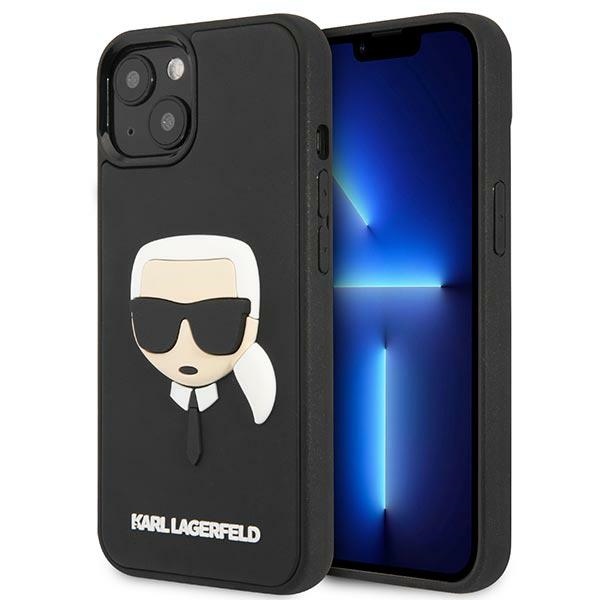 Karl Lagerfeld 3D Rubber Karl's Head maciņš iPhone 13 / 14 / 15 melns