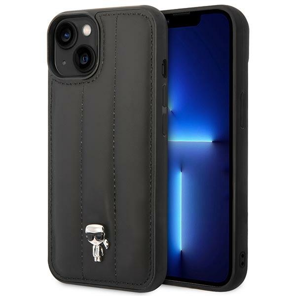 Чехол Karl Lagerfeld Puffy Ikonik Pin для iPhone 14 / 15 / 13 чёрный