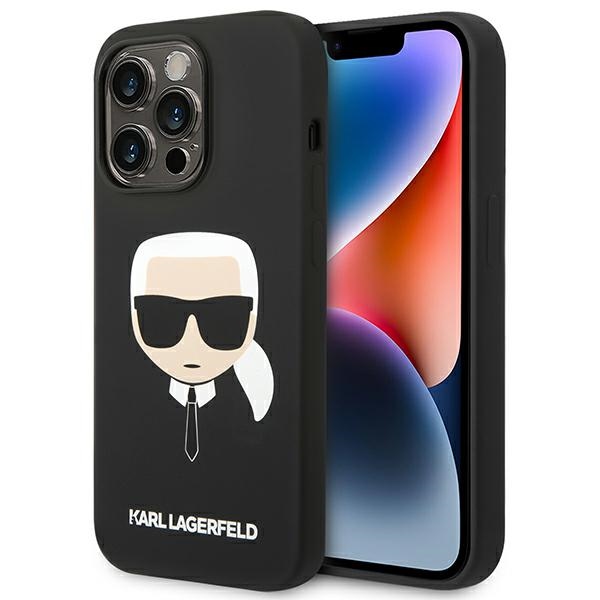 Karl Lagerfeld silikona Karl's Head maciņš iPhone 14 Pro Max melns