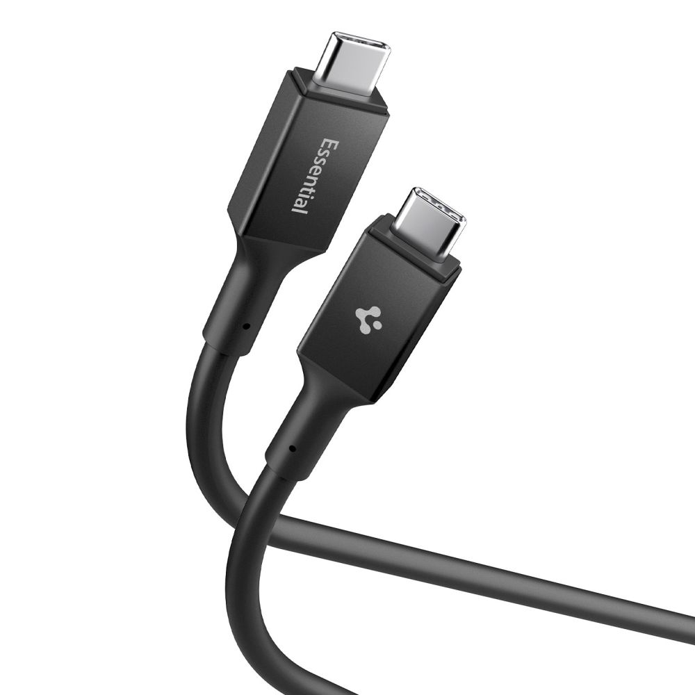 Spigen Essential EB24012CC USB-C / USB-C 240W 120 cm kabelis - melns