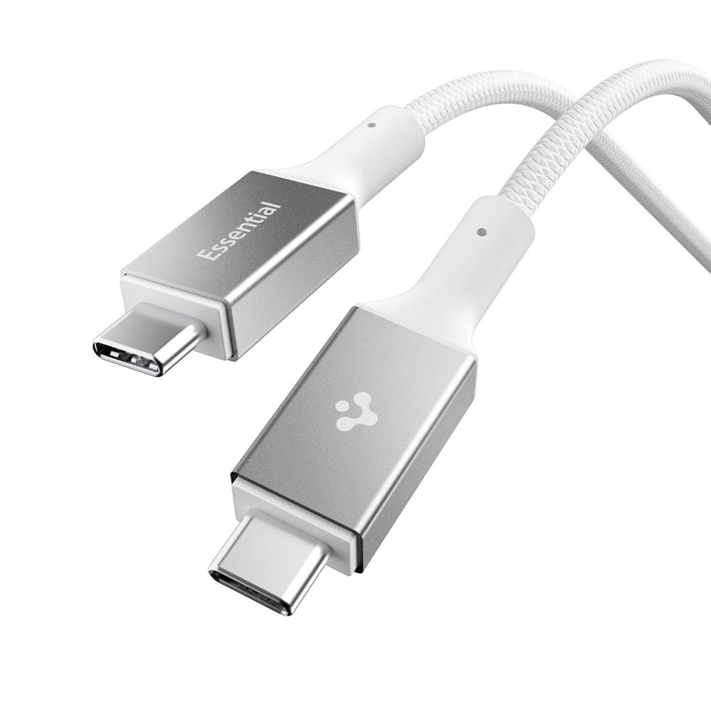 Spigen Essential EB24015CC USB-C / USB-C 240W kabelis 150 cm - Balts