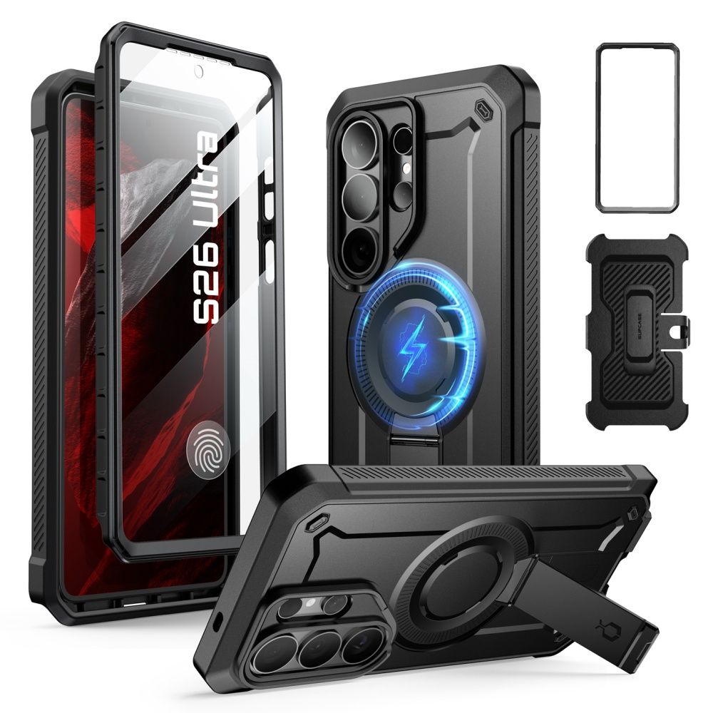 Supcase Unicorn Beetle Pro Mag MagSafe 2 komplektu futrālis Samsung Galaxy S26 Ultra - melns