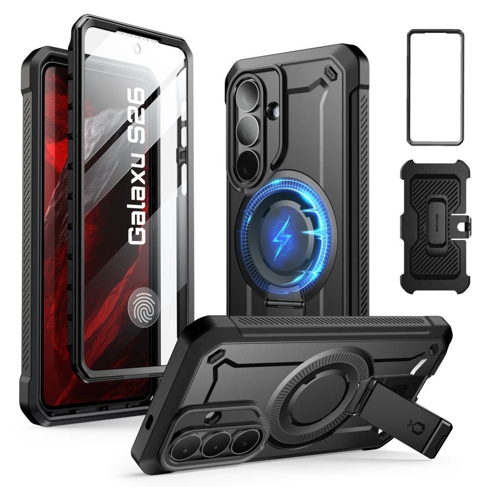 Supcase Unicorn Beetle Pro Mag MagSafe 2 komplektu futrālis Samsung Galaxy S26 - melns