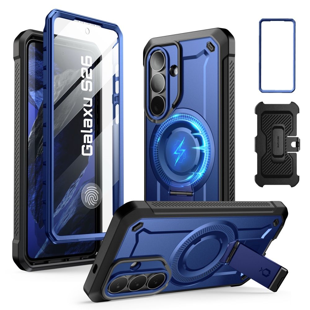 Supcase Unicorn Beetle Pro Mag MagSafe 2 komplektu futrālis Samsung Galaxy S26 - tumši zils un melns