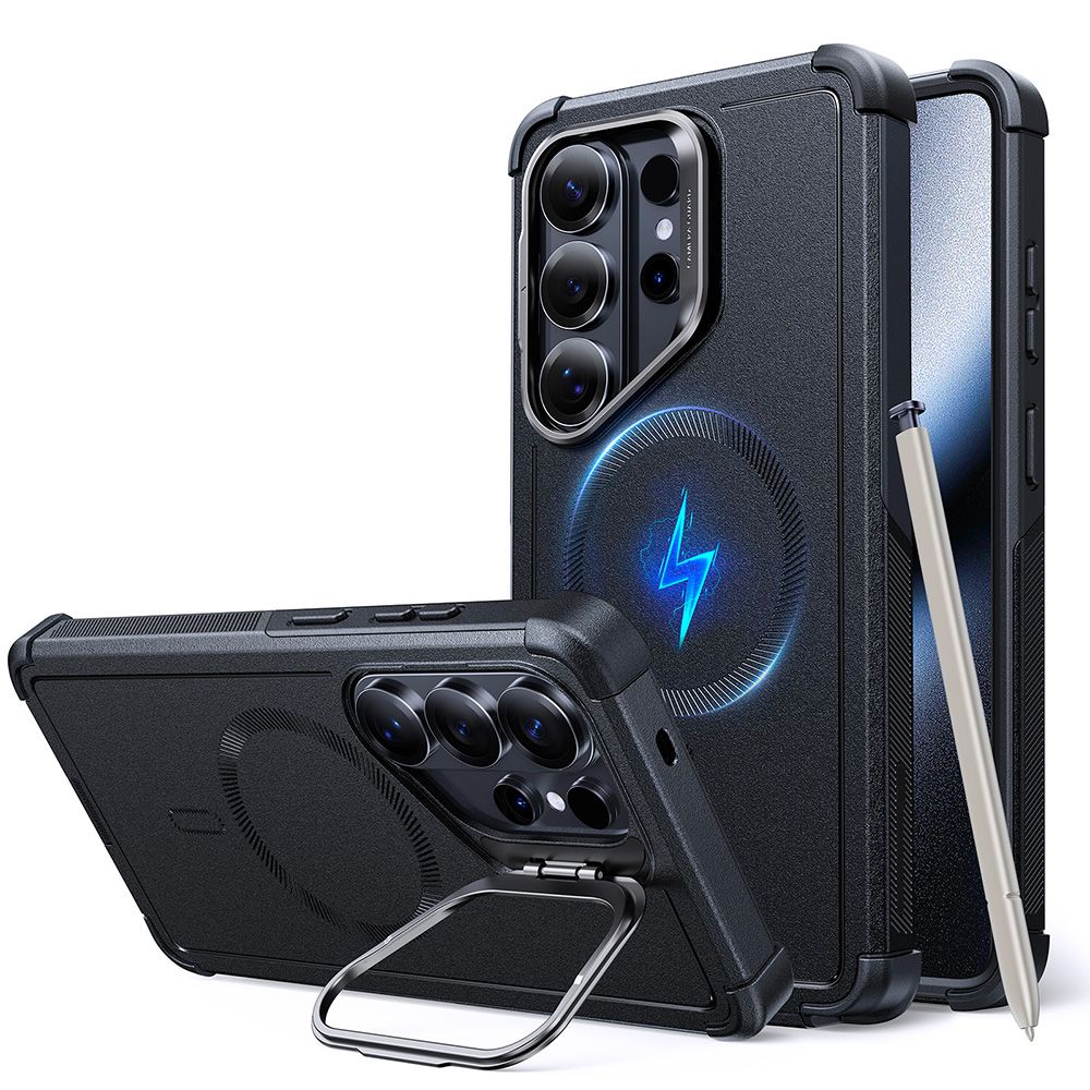 ESR Cyber Cyber Tough Kickstand MagSafe futrālis Samsung Galaxy S26 Ultra - Melns