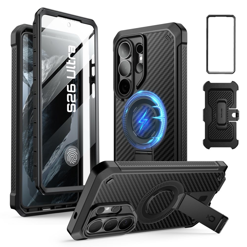 Supcase Unicorn Beetle Pro Mag MagSafe 2 komplektu futrālis Samsung Galaxy S26 Ultra - melns