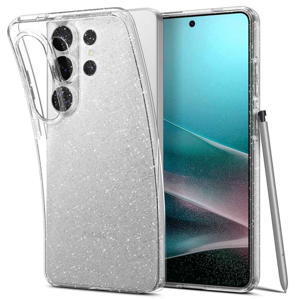 Spigen Liquid Crystal Glitter maciņš priekš Samsung Galaxy S26 Ultra spīdīgs un caurspīdīgs