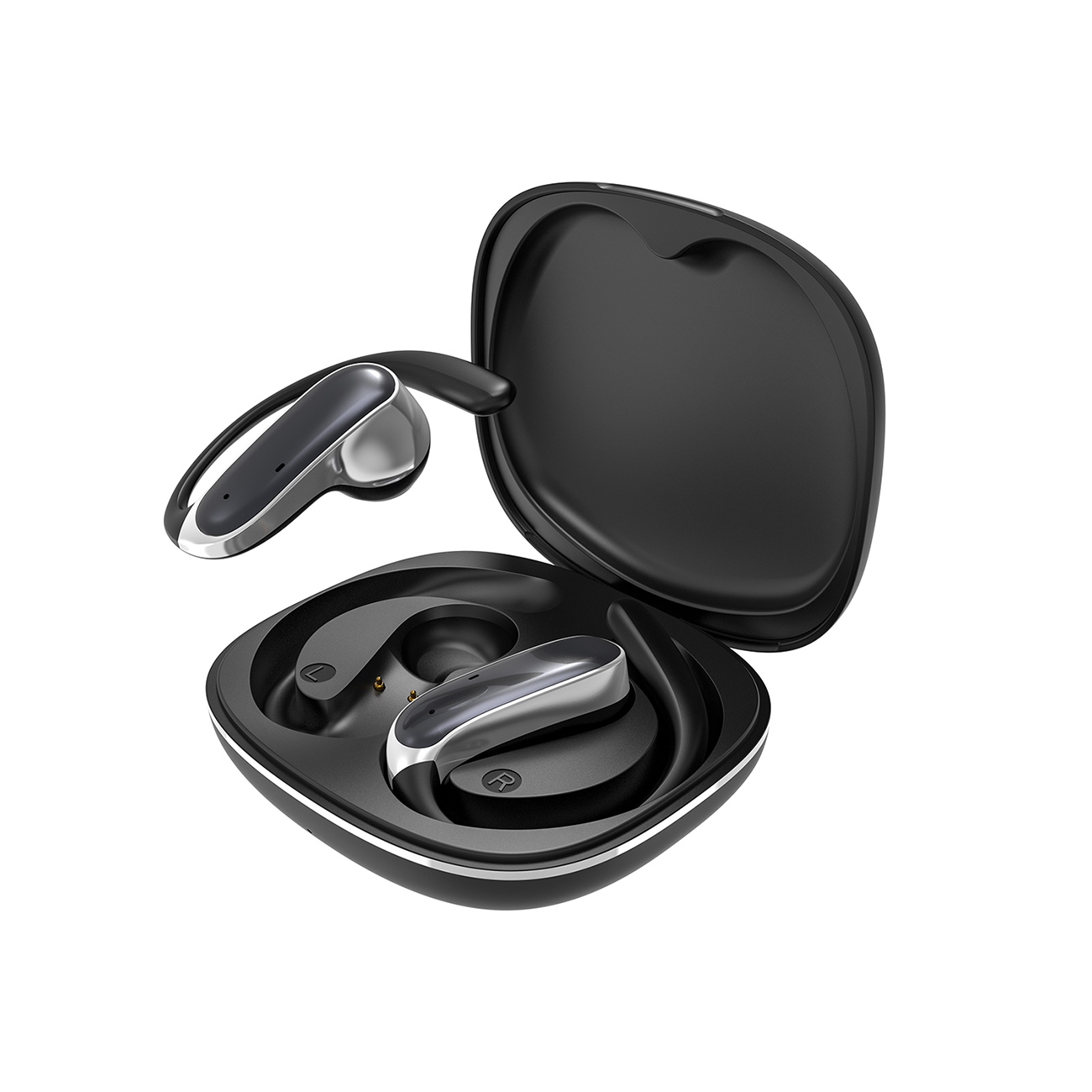 Dudao U17Z Bluetooth 5.3 OWS austiņas ar austiņu āķiem - melnas