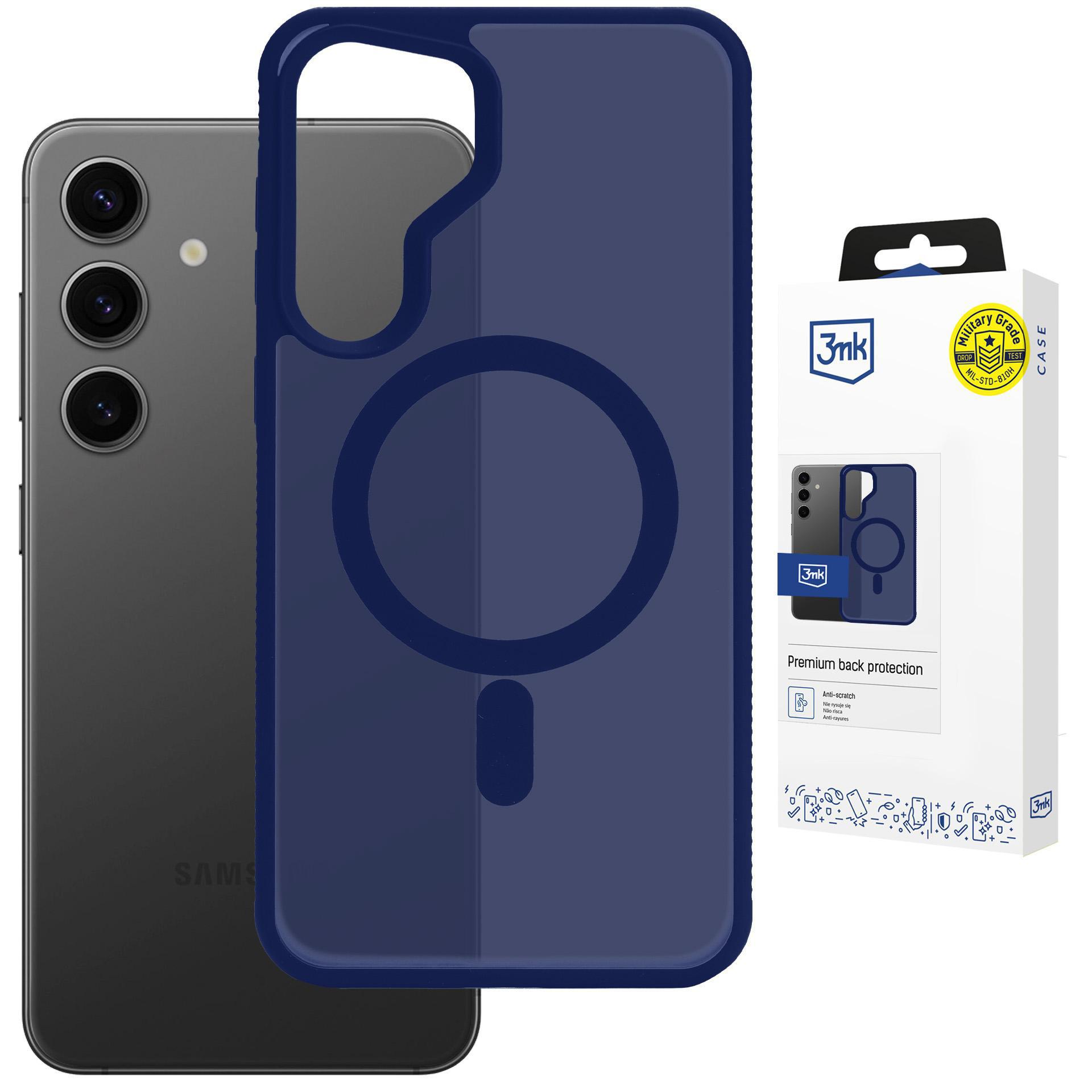 3mk Smoke MagCase for Samsung Galaxy S25 - Blue-Translucent