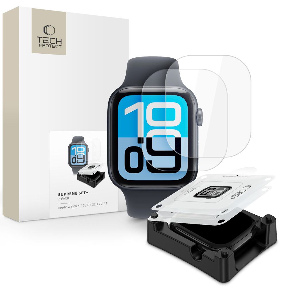 Tech-Protect Supreme Set+ гидрогелевая плёнка 2 шт. для Apple Watch 44 мм