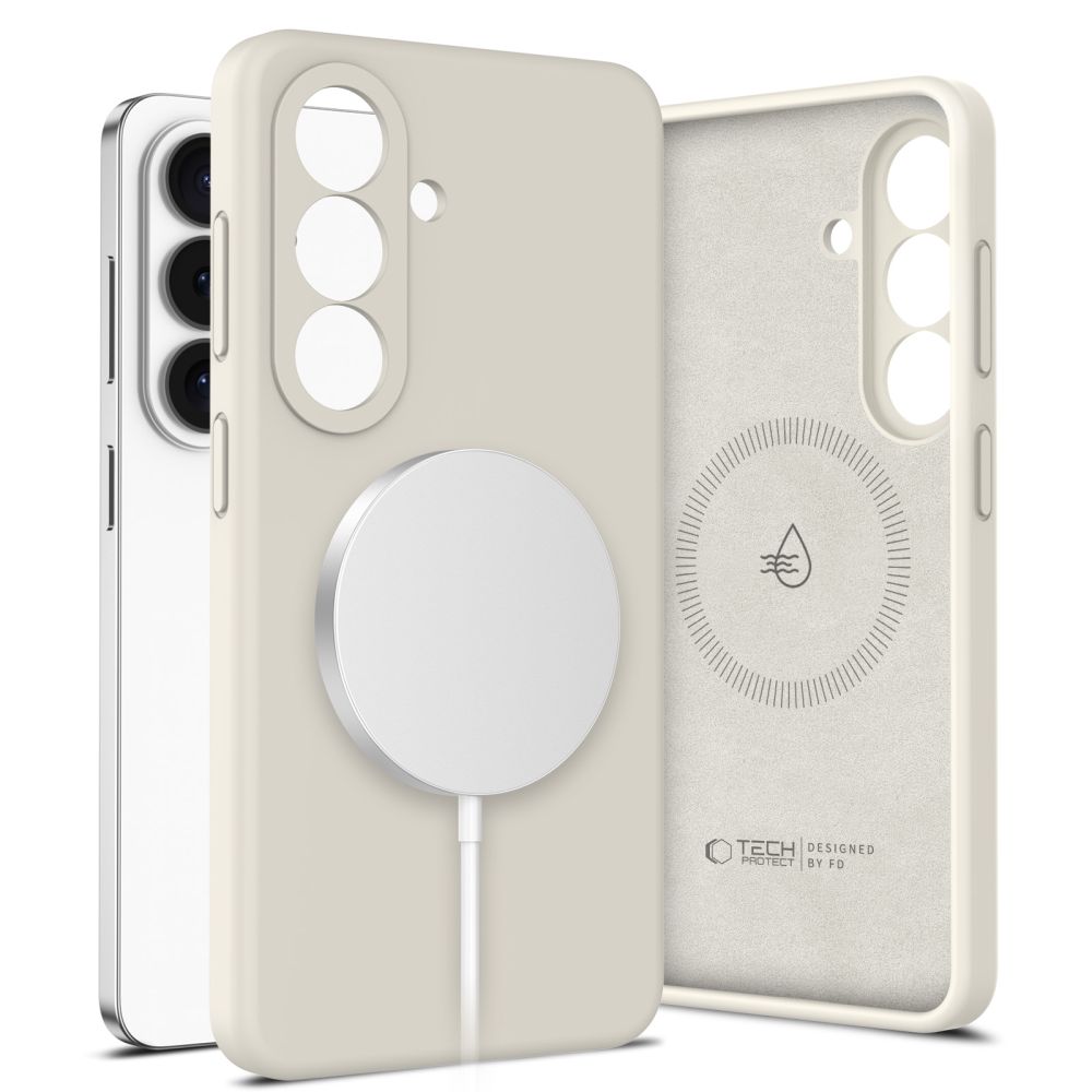 Tech-Protect Silikona MagSafe Maciņš for Samsung Galaxy S26+ - bēšs