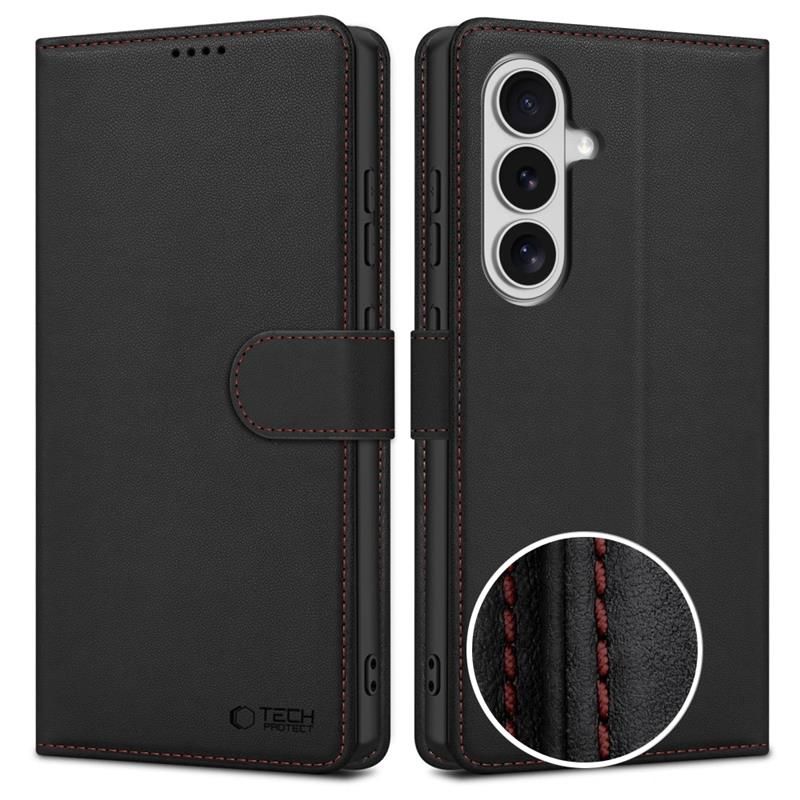 Tech-Protect Maks Maciņš for Samsung Galaxy S26 - melns and sarkans