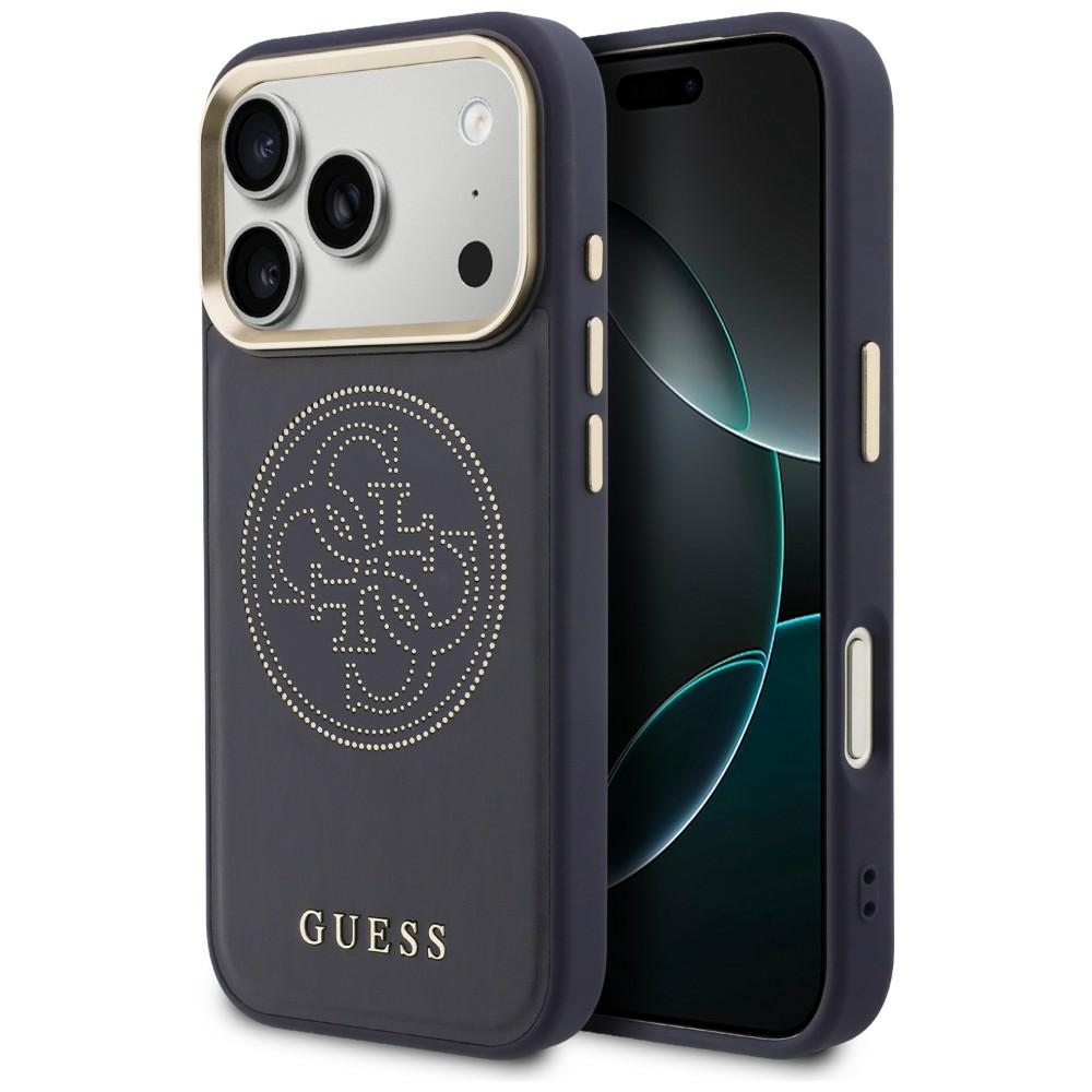 Guess Perforated 4G MagSafe чехол для iPhone 17 Pro Max синий